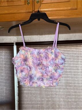 SHEIN Cropped Colorful Top.